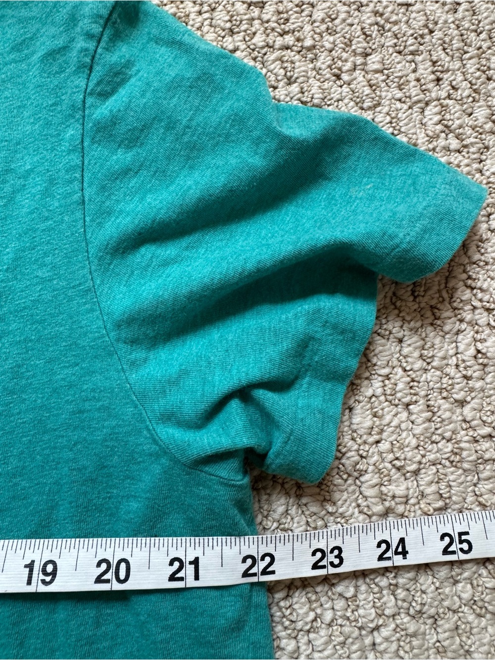 Polo Ralph Lauren Teal Green V-Neck Short Sleeve Cotton Tee Shirt Large - Picture 7 of 9